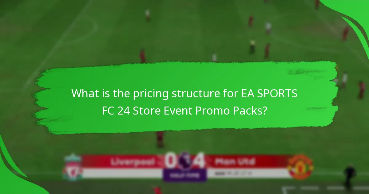 What is the pricing structure for EA SPORTS FC 24 Store Event Promo Packs?